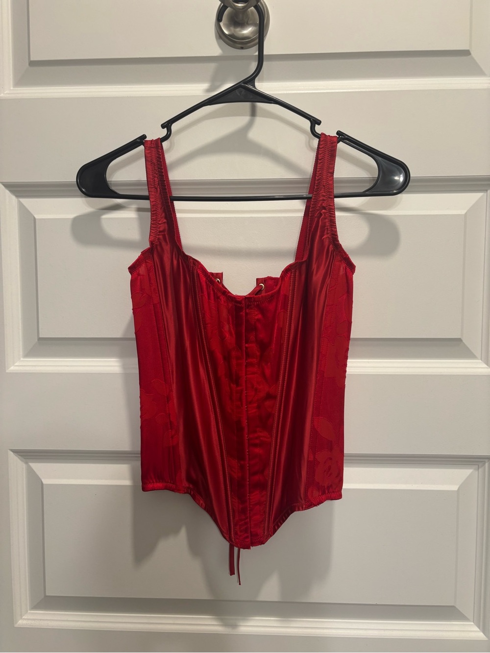 Victoria's Secret Red Satin Corset Top